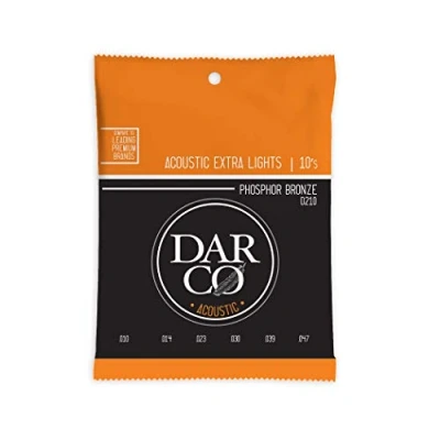 Immagine di Darco Strings D210 Corde per chitarra acustica in bronzo fosforoso extra leggere 10 47