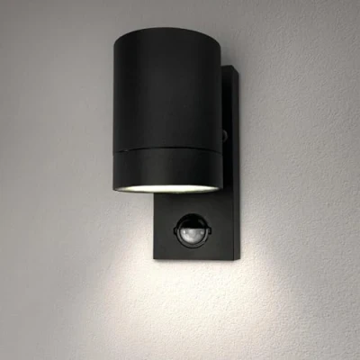 Immagine di Ledvion Colorado, Lampada da parete a LED per esterni con sensore, Nero, parete, esterni, Rilevatore di movimento, Zoccolo G10, IP54