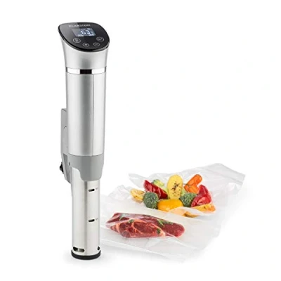 Immagine di KLARSTEIN Quickstick Flex Sous Vide, Roner, Circolatore ad Immersione, Cottura Sottovuoto, 1300 W, Circolazione 3D, Timer, 0 95 C, IPX7, fino a 20 Litri, Flex, Argento