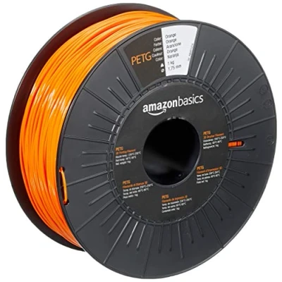 Immagine di Amazon Basics Filamento per stampanti 3D, in PETG, 1.75 mm, arancione, 1 kg bobina