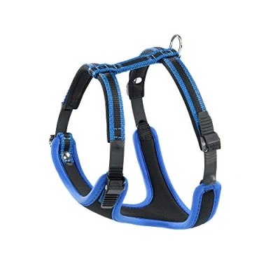 Immagine di Ferplast Pettorina Cane Taglia Piccola ERGOCOMFORT Extra Small, Regolabile, Comoda, Imbottita, Chiusura a Doppia Microregolazione, Sgancio Rapido, Blu