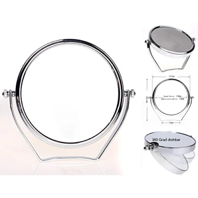 Immagine di HIMRY Designed BZW KXD3102 7x KX_TKD3102 Specchio cosmetico da viaggio, ingrandimento 7x, diametro 14 cm, colore: Argento