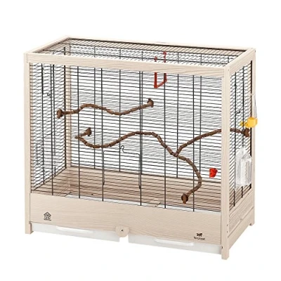 Immagine di Ferplast Gabbia per Uccelli in legno FSC GIULIETTA 5, GabbiaCanarini, Cocorite e esotici, Accessori inclusi, 69 x 34,5 h 58 c.