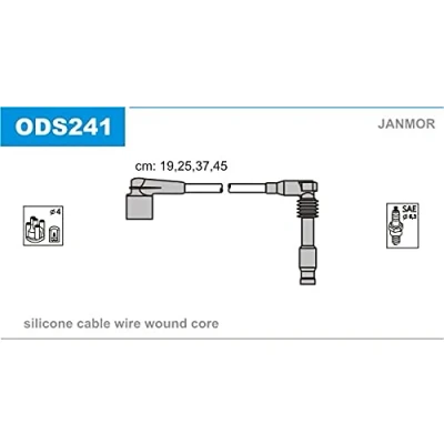 Immagine di JANMOR ODS241 Kit Cavi Accensione OPEL: Astra F CC, Calibra A, Vectra B SW