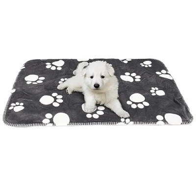 Immagine di Pawsee Coperta Impermeabile per Cani con Stampa a Zampa, in Pile Sherpa Prova di pipì Protezione del Divano Letto, Copertura Protettiva mobili reversibili Lavabili, 75 x 50 cm