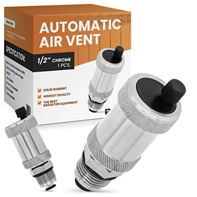 Immagine di Ventilazione automatica del radiatore da 1/2 pollici valvola di sfiato semplice automatico per riscaldatori colore cromato