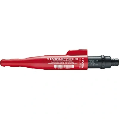 Immagine di LYRA L4494302, DRY Matita professionale con luce a LED, per marcature professionali, inclusi temperamatite e clip, mina universale in grafite da 2B, 2,8 mm, tutte le superfici