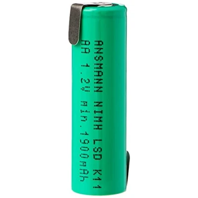 Immagine di Ansmann, batteria Ni MH LSD, testa piatta con etichette AA 2100mAh Green