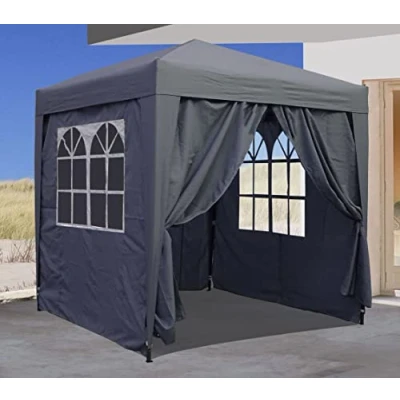 Immagine di QUICK STAR Gazebo Pop Up 2,5 x m Fumè con 4 Fianchi Easy Fastening 2 Cerniere
