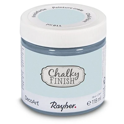 Immagine di RAYHER HOBBY Chalky Finish Colore in Gesso, Grigio Blu, 118 ml, unità