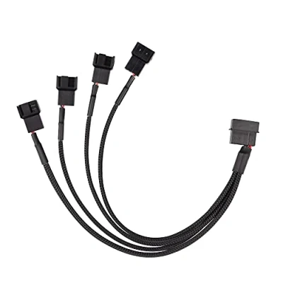 Immagine di YieJoya cavo di alimentazione Molex a 4 pin / PMW 12 V per alloggiamento PC, 3 o (PWM)