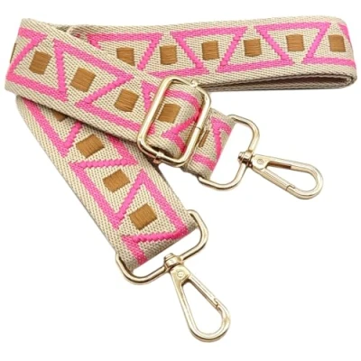 Immagine di Tracolla Colorate per Borse Donna Cinghia della Borsa Larga Rosa Marrone, Regolabile con Gold Moschettone, Durevole Crossbody Borsa, Borsetta, DIY Spalla Accessori Ragazze, 1115