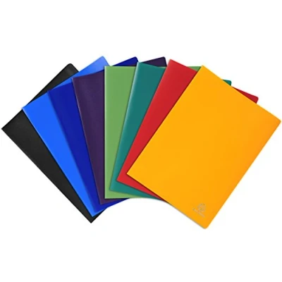 Immagine di Exacompta Porte Vues Prolypropylene Souple Pochettes Grainees Opaque 100 A4 (Confezione da 8)