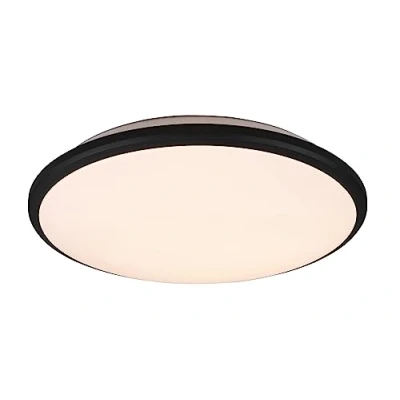 Immagine di Reality, Plafoniera, Meta incl. 1 x LED,SMD,20,0 Watt,3000K,2400 Lm. Legno naturale, color legno, Finitura: Plastica, bianco opaco L:31,5cm, L:31,0cm, A:3,5cm Dimmerabile tramite interrutto,IP20
