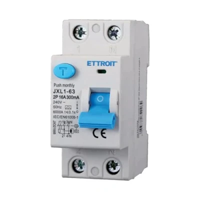 Immagine di A2ZWORLD Interruttore Differenziale Puro Tipo A 300mA, RCCB Classe 300mA 2P 16A, 1P+N 2 Poli 6kA 220V, Occupa Moduli Barra DIN