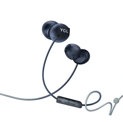 Immagine di TCL SOCL300 In Ear Headphones con microfono (isolamento acustico, Secure Fit, e telecomando integrati per il controllo di musica chiamate, cancellazione dell&#039;eco), Nero