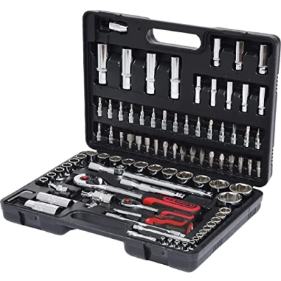 Immagine di KS TOOLS 918.0694 Set bussole 94 Acciaio al cromo vanadio 1/2, 1/4Pollici con funzionalità cricco Quadrato