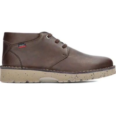 Immagine di Callaghan Stivaletto in pelle con lacci, suola gomma, zeppa, tinta unita, classica, semplice, per: uomo, marrone, 45 EU