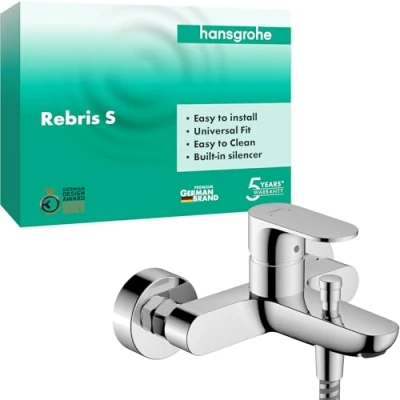 Immagine di hansgrohe Rebris S Miscelatore monocomando vasca da esterno, rubinetto per bagno a 2 funzioni, cromo