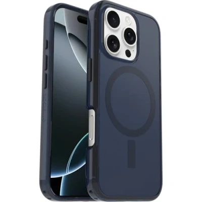 Immagine di OtterBox Cover per iPhone 16 Pro Symmetry Seires Clear MagSafe, resistente a shock e cadute fino; sottile, testata 3x norme MIL STD 810G, Trasparente/Blu