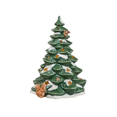 Immagine di Goebel x Mas 66 701 65 7 Statuetta di abete innevato in gres porcellanato, 17 16,5 23,5 cm, multicolore