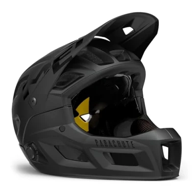 Immagine di Casco Integrale Convertibile da Enduro, Trail E MTB MET Parachute MCR MIPS Convertibile, Sicuro, Ventilato, Visiera Regolabile, Nero, Opaco