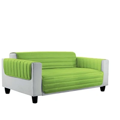 Immagine di Datex Elegant Copri Divano a Doppia Faccia in Microfibra Anallergica, Multicolore (Verde Mela/Blu Scuro), Matrimoniale, 2 Posti