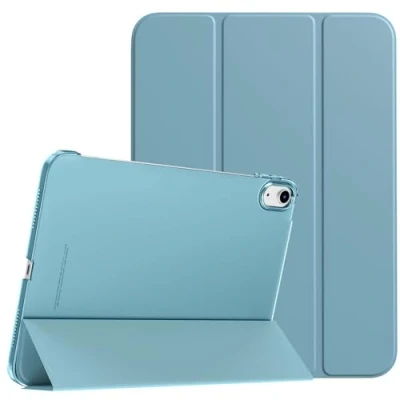 Immagine di TiMOVO Cover Custodia Compatibile con iPad 10 Generazione 10,9&quot; 2022, Retro in PC Rigido Semi Trasparente, Funzione di Auto Sveglia/Sonno, Blu Nebbioso