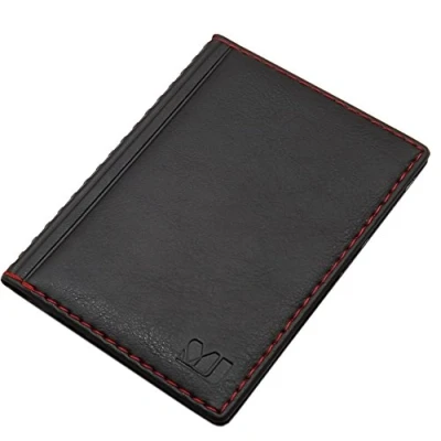 Immagine di Porta carte d&#039;identità e di credito con 4 scomparti MJ Design Germany Made in UE diversi colori designs (Design / Nero)