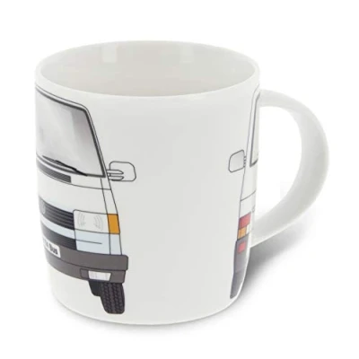 Immagine di Brisa VW Collection Volkswagen tazza in ceramica da tè, caffè, latte, cappuccino, per la colazione, Campervan T4 Bus design (Bus Fronte/Bianco)