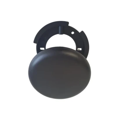 Immagine di scatola di derivazione per lampade, colore nero, da soffitto, con giunzione cavi, a baldacchino, rosetta ultrasottile, diametro 13 cm, altezza 1,5 cm (1 x