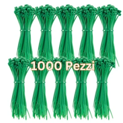 Immagine di Gocableties Fascette Plastica Verde 100 mm x 2.5 1000 Pezzi Piccole Colorate