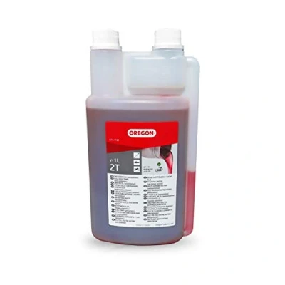 Immagine di Oregon Olio Motore 2 Tempi, Lubrificante Minerale Automiscelante Semisintetico a Combustione Pulita e Basso Contenuto di Ceneri, Protegge il Massimizza le Prestazioni, T, 1 Litro (O11 1140)