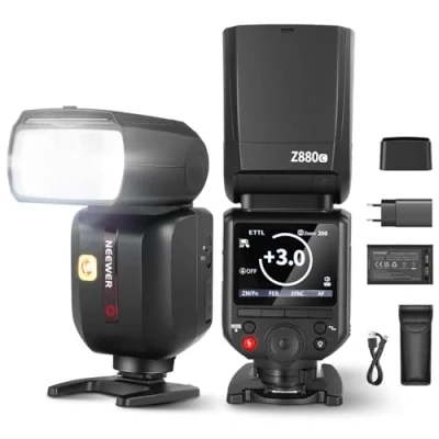 Immagine di NEEWER Z880 C Camera Flash Speedlite TTL 2,4G 76Ws Compatibile con Canon, UI Avanzata, Luce Pilota Regolabile, Cambio Rapido TCM TTL/M, HSS 1/8000s, Batteria 7,4V/2600mAh, 480 a Piena Potenza