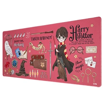 Immagine di Grupo Erik: Tappetino mouse Harry Potter XXL, base antiscivolo, 100% waterproof e con rifiniture di qualità, 80 x 35 cm, Gadget
