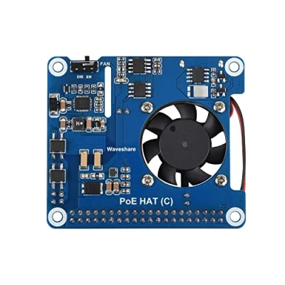 Immagine di Waveshare PoE HAT (C) For Raspberry Pi 3B+/4B, 802.3af/at Power Sourcing Equipment Required