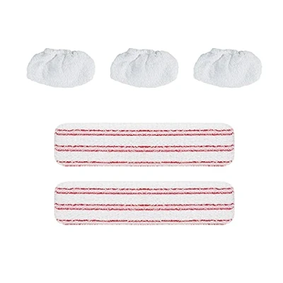Immagine di Polti PAEU0324 Kit 2 Panni in Microfibra e 3 Cuffie compatibili con i Modelli di Vaporetto serie Pro, Classic Eco Pro