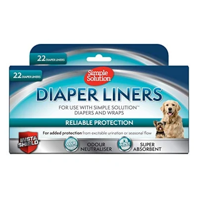 Immagine di Simple Solution Fodere monouso per Cani Femmina, Ultra assorbenti, Confezione da 22 pz.