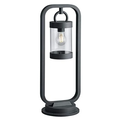 Immagine di Trio Leuchten 504160142 Lampada da esterni per vialetti Sambesi, in alluminio pressofuso nero opaco, acrilico trasparente, non inclusa 1 x E27.