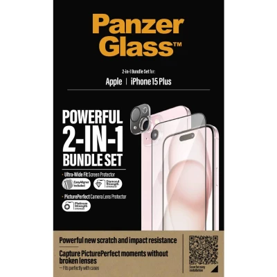 Immagine di PanzerGlass 2 in 1 Pack Vetro di protezione per display Apple iPhone 15 Plus pz. B1136+2811