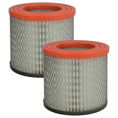 Immagine di vhbw 2x filtro a pieghe piatte compatibile con Güde GA18L 1200W, GA 18 L, AS 201 05 58580 aspirapolvere grigio/arancione/nero/bianco