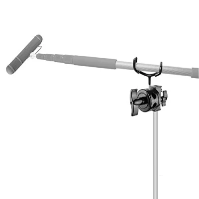 Immagine di Neewer Adattatore di Montaggio per Asta Microfono, Inclusi: Giunto Presa 2,5 Pollici &amp; Supporto a Culla Forcone Adatto Stand C Microfono (Nero)