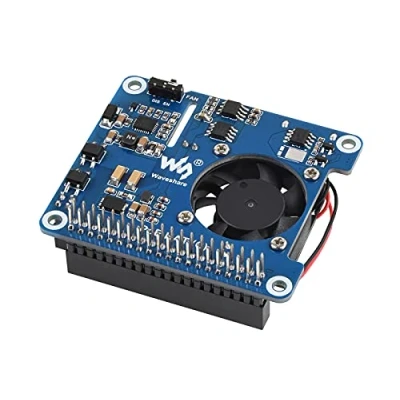 Immagine di IBest Poe Hat for Raspberry Pi 4B 3B+,802.3af/at Compliant,Power Over Ethernet (C) Expansion Board Pi,with Cooling Fan And Heatsink