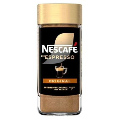 Immagine di NESCAFÉ espresso tipo Gold, istantaneo di alta qualità con il 100% pregiati chicchi caffè Arabica, contiene caffeina, una crema vellutata, 1 confezione (1 x 100g)