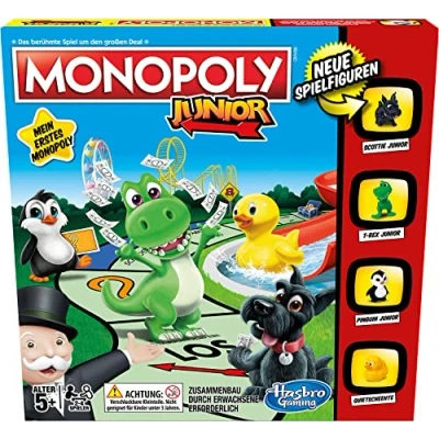 Immagine di Hasbro Gaming A6984594 Monopoly Junior, Gioco per bambini, Multicolore, 5 anni+ [Versione Tedesca] [Esclusivo Amazon]