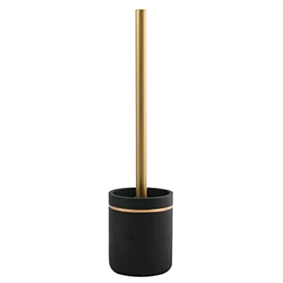 Immagine di Spirella Bly Scopino per WC, in poliresina, Colore: Nero Opaco e Oro, Resina, Moyen