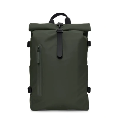 Immagine di Rains Rolltop Large Unisex Zaino, Taglia: One Size, Green