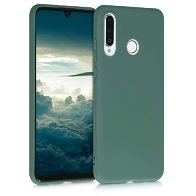 Immagine di kwmobile Custodia Compatibile con Huawei P30 Lite Cover Back Case per Smartphone in Silicone TPU Protezione Gommata verde blu