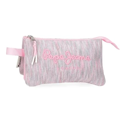 Immagine di Pepe Jeans Miri, Astuccio scolastico, a tracolla, realizzato in poliestere, varie tasche e scomparti, rosa. Joumma Bags., Rosa, triplo