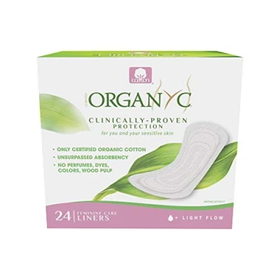 Immagine di Organyc Proteggi Slip Lungo in Cotone Certificato 100% Biologico, 1 Confezione da 24 Unità